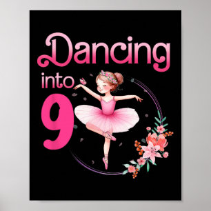 Ballerina 9. Geburtstagsparty Ballet Poster