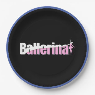 Ballerina - Abstraktes Ballett Pappteller