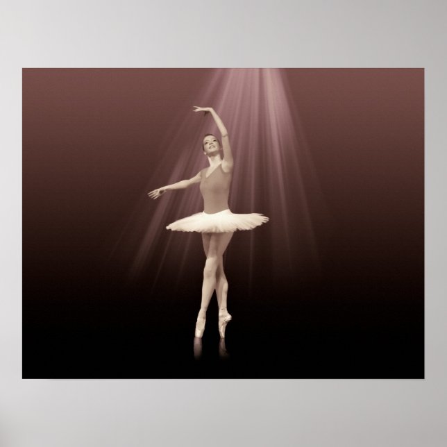 Ballerina am Pointe, Russet Tint Poster (Vorne)