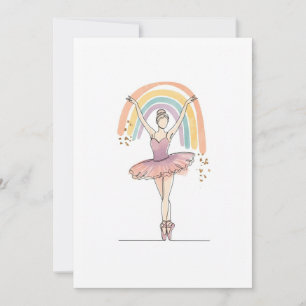 Ballerina and Rainbow Einladung