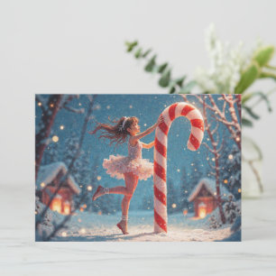 Ballerina Anime Girl & Candy Cane Weihnachten