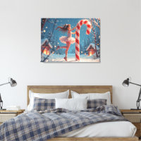Ballerina Anime Girl & Candy Cane Weihnachten