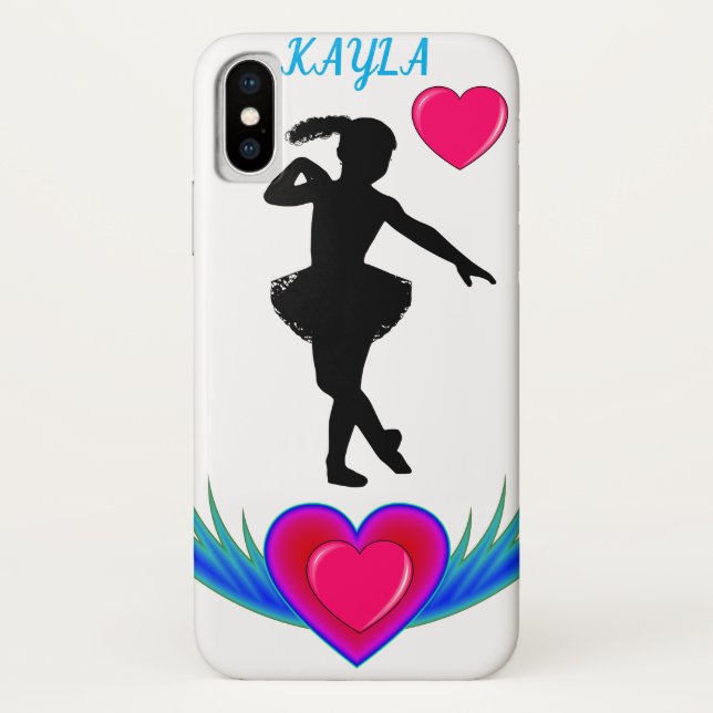Ballerina Apfel IPhone X Gehäuse. Personalisierter Case-Mate iPhone Hülle (Rückseite)