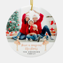 Ballerina Aquarellfarbe niedliche Weihnachten Keramik Ornament