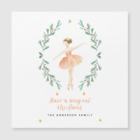 Ballerina Aquarellfarbe niedliche Weihnachten