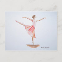Ballerina Aquarelltänzerin Wasserfarbe Girl