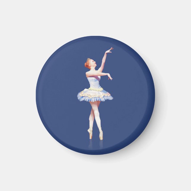 Ballerina auf Pointe individuell anpassbar Magnet (Vorne)