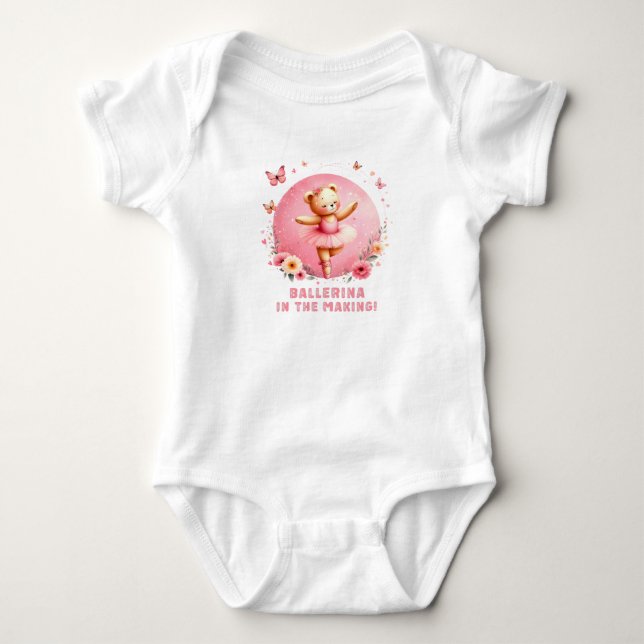 Ballerina Baby Bekleidungsgeschenk für kleine Mädc Strampler (Vorderseite)