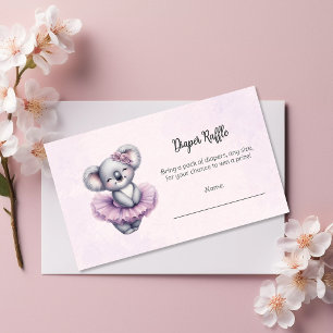 Ballerina Baby Girl Dusche Tutu Koala Windspielger Begleitkarte