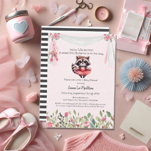 Ballerina-Baby-Mädchen-Party-Tutu aufgeregter Wasc Einladung