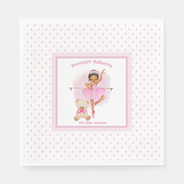 Ballerina Baby Pink Serviette (Vorderseite)
