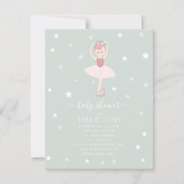 Ballerina Baby Shower Einladung