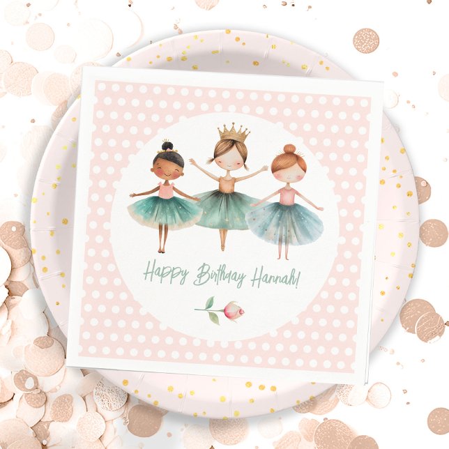 Ballerina Ballet Birthday Girl Serviette (Von Creator hochgeladen)
