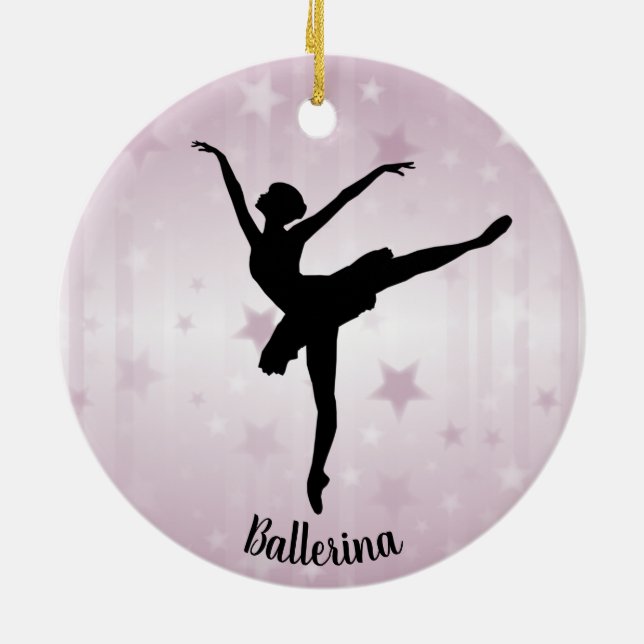 Ballerina Ballet Dancer Keramik Ornament (Hinten)