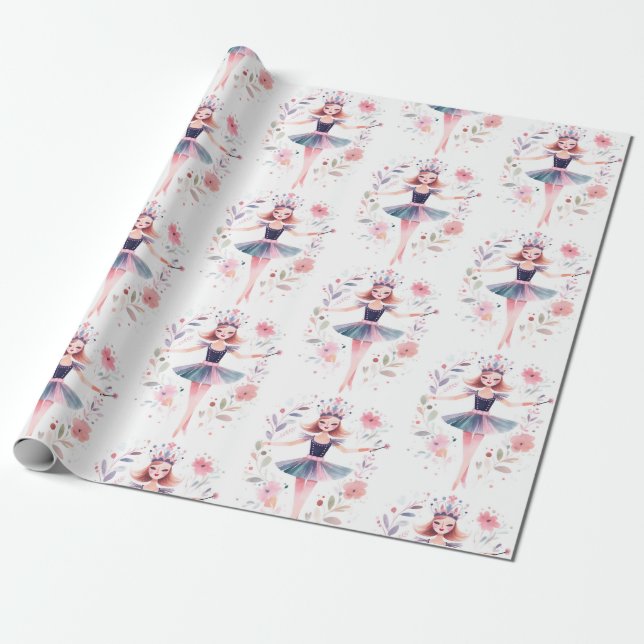 Ballerina Ballet Nutcracker Geschenkpapier (Ungerollt)