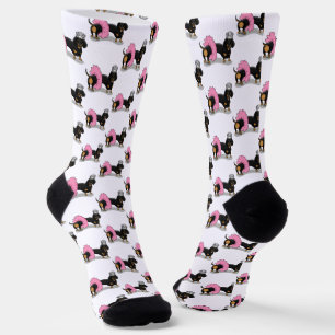 Ballerina Ballet Princess Dachshund (black & tan) Socken