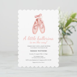Ballerina Ballet Shoes Baby Shower invitation Einladung