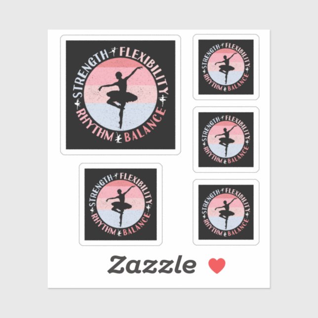 Ballerina Ballett Dancer - Mindset Values Aufkleber (Blatt)