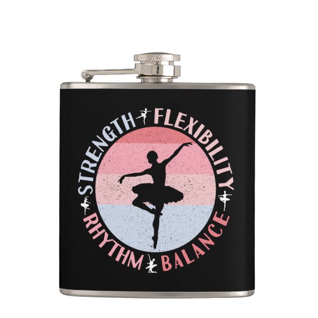 Ballerina Ballett Dancer - Mindset Values Flachmann (Vorderseite)