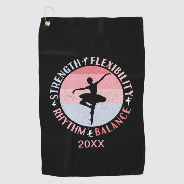 Ballerina Ballett Dancer - Mindset Values Golfhandtuch (Vorderseite)