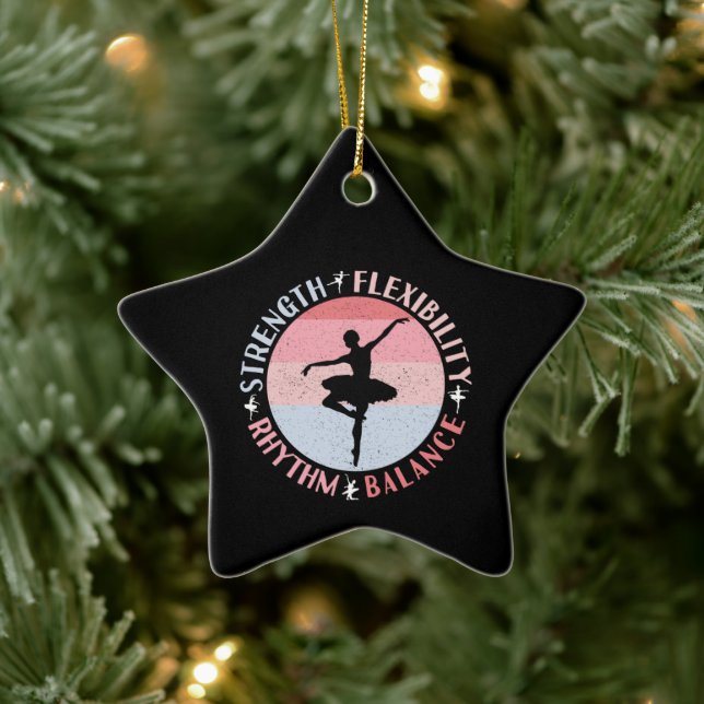 Ballerina Ballett Dancer - Mindset Values Keramik Ornament (Baum)