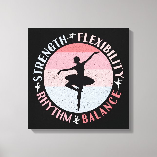 Ballerina Ballett Dancer - Mindset Values Leinwanddruck (Vorderseite)