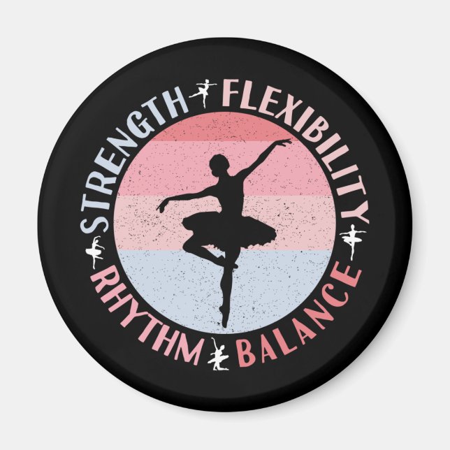 Ballerina Ballett Dancer - Mindset Values Magnet (Vorne)