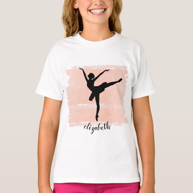 Ballerina Ballett Silhouette T-Shirt (Vorderseite)