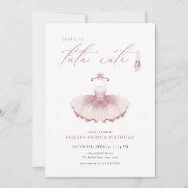 Ballerina Ballett Tutu Niedliche 2. Geburtstagsein Einladung