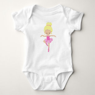 Ballerina, Ballettmädchen, Balletttanz, Blonde Hai Baby Strampler
