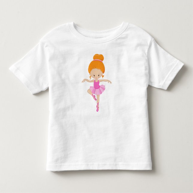Ballerina, Ballettmädchen, Balletttanz, orangefarb Kleinkind T-shirt (Vorderseite)