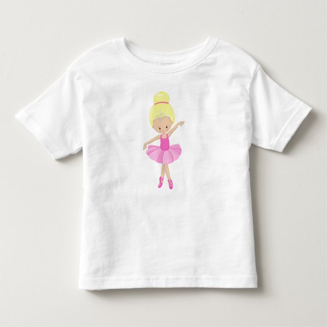 Ballerina, Ballettmädchen, Balletttänzerin, Blonde Kleinkind T-shirt (Vorderseite)
