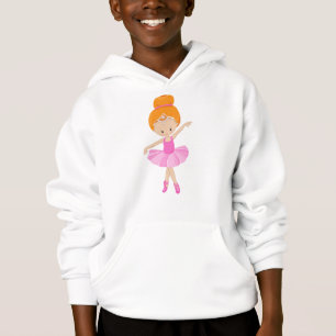 Ballerina, Ballettmädchen, Balletttänzerin, Orange Hoodie