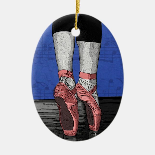 Ballerina Ballettschuhe Keramik Ornament (Vorne)