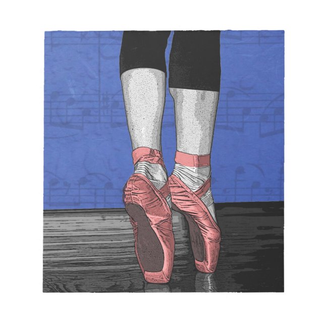 Ballerina Ballettschuhe Notizblock (Vorderseite)