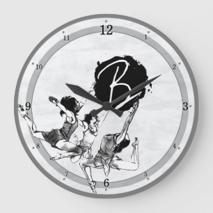 Ballerina-Balletttanzenuhren Große Wanduhr