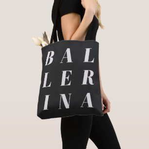 Ballerina Balletttänzer Typografie Design Schwarz