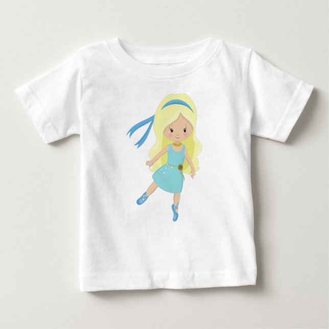 Ballerina, Balletttänzerin, Ballettmädchen, Blonde Baby T-shirt (Vorderseite)