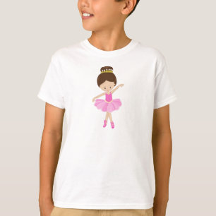 Ballerina, Balletttänzerin, Ballettmädchen, Braunh T-Shirt
