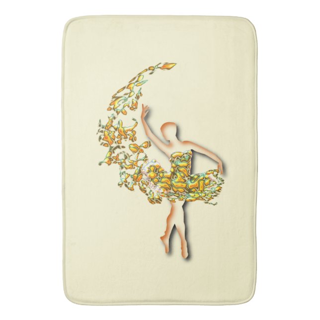 Ballerina Bath Mat Ballet Tänzerin Badematte (Vorderseite Vertikal)