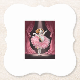 Ballerina Beagle � Lustiger Hundetanz Untersetzer