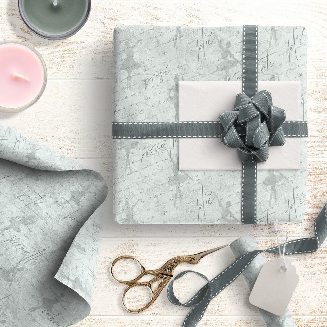 Ballerina bewegt Muster Mint ID738 Geschenkpapier (Von Creator hochgeladen)