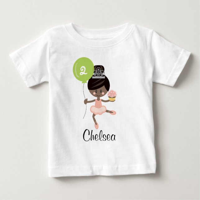 Ballerina Birthday Baby T - Shirt American (Vorderseite)