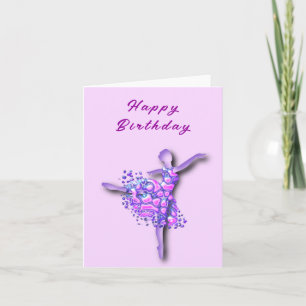 Ballerina Birthday Card Balletttänzerin Frau Karte