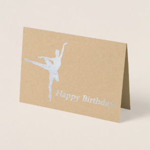 Ballerina Birthday Card Folienkarte
