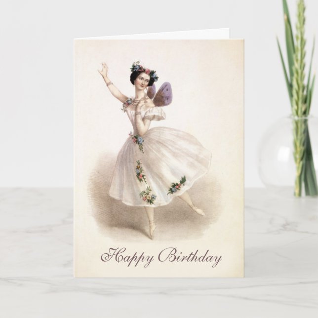 Ballerina Birthday Card Karte (Vorderseite)