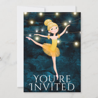 Ballerina Birthday Einladung