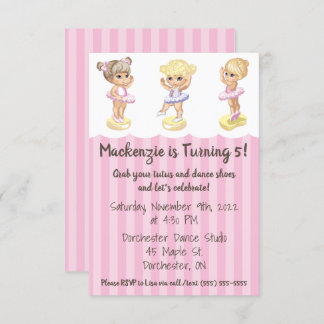 Ballerina Birthday Einladung