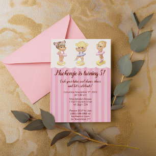 Ballerina Birthday Einladung