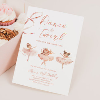 Ballerina Birthday Einladung